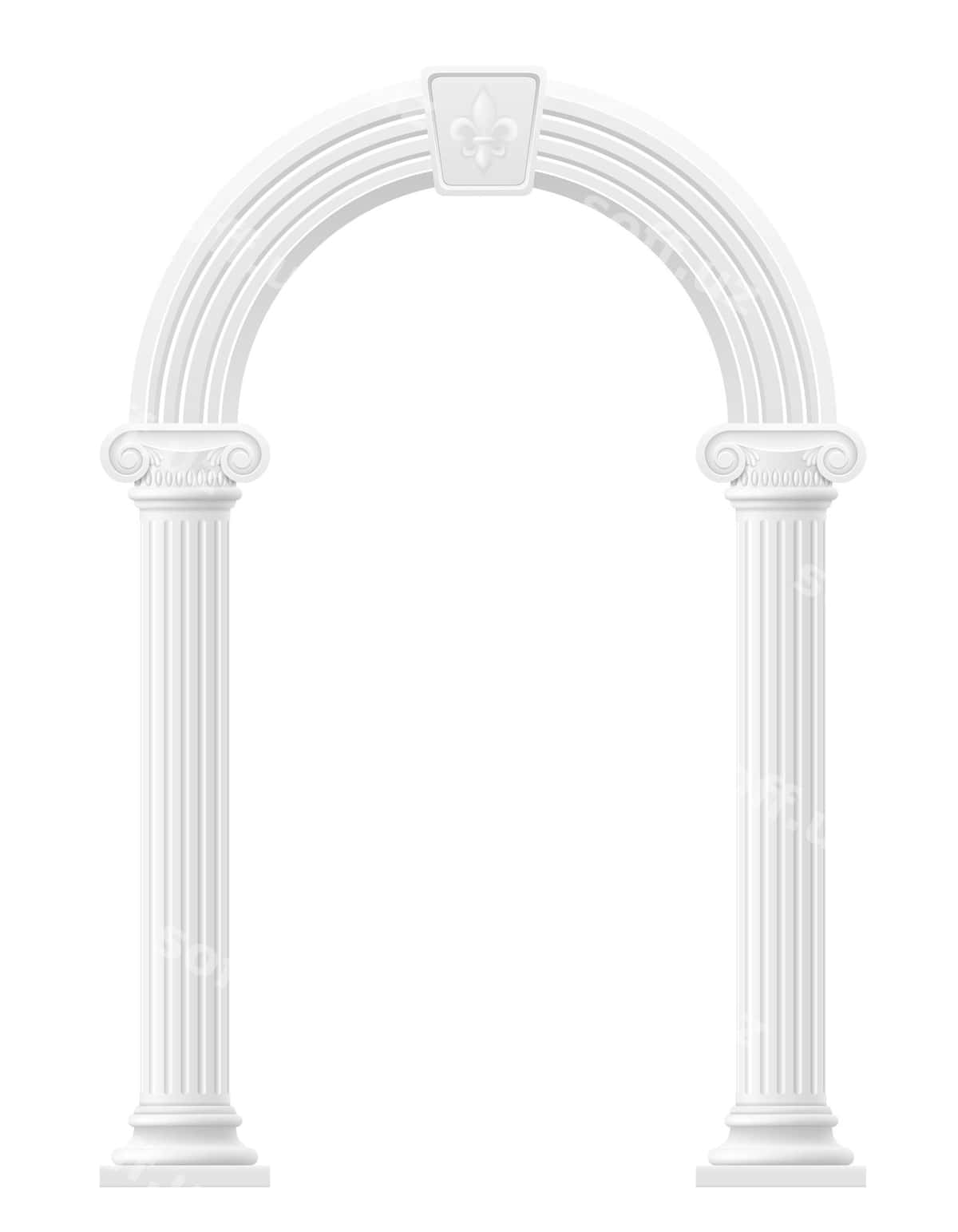 Antiqa archa vektor tasviri | Antique arch stock vector illustration 1