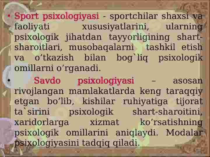 Psixolog faoliyatining ko’rinishlari va ahloqiy tamoyillari 7