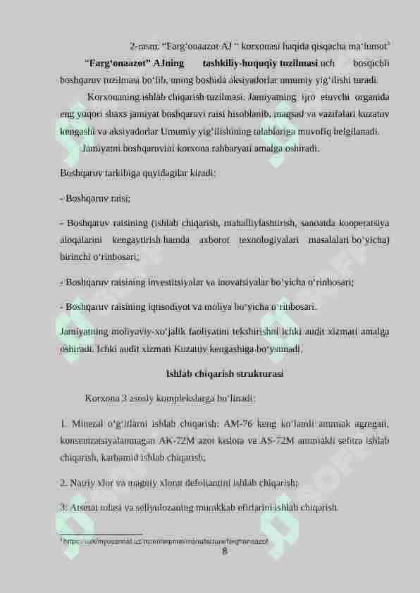 Azot amaliyot hisobot 8