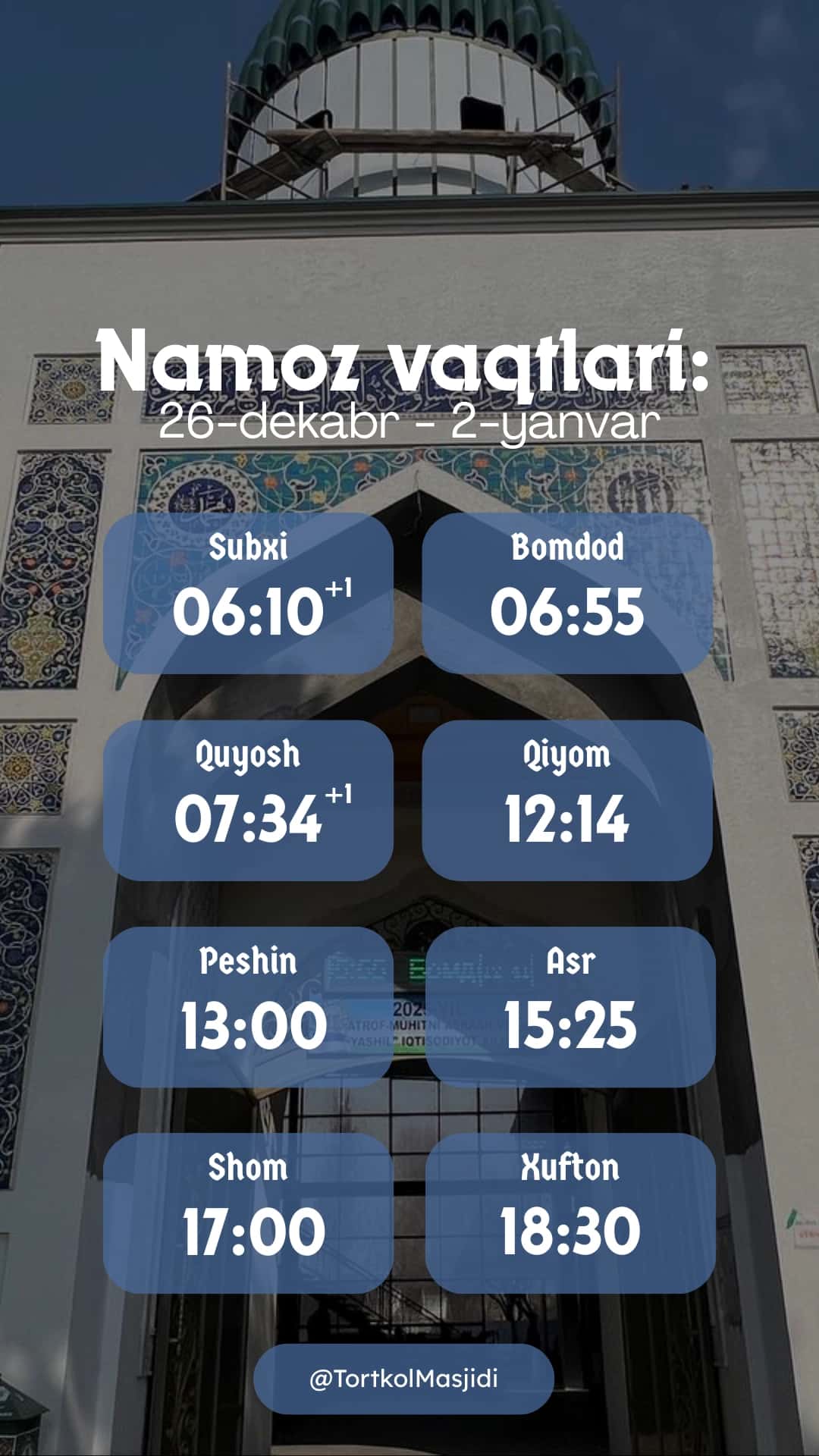 Namoz vaqtlari 2