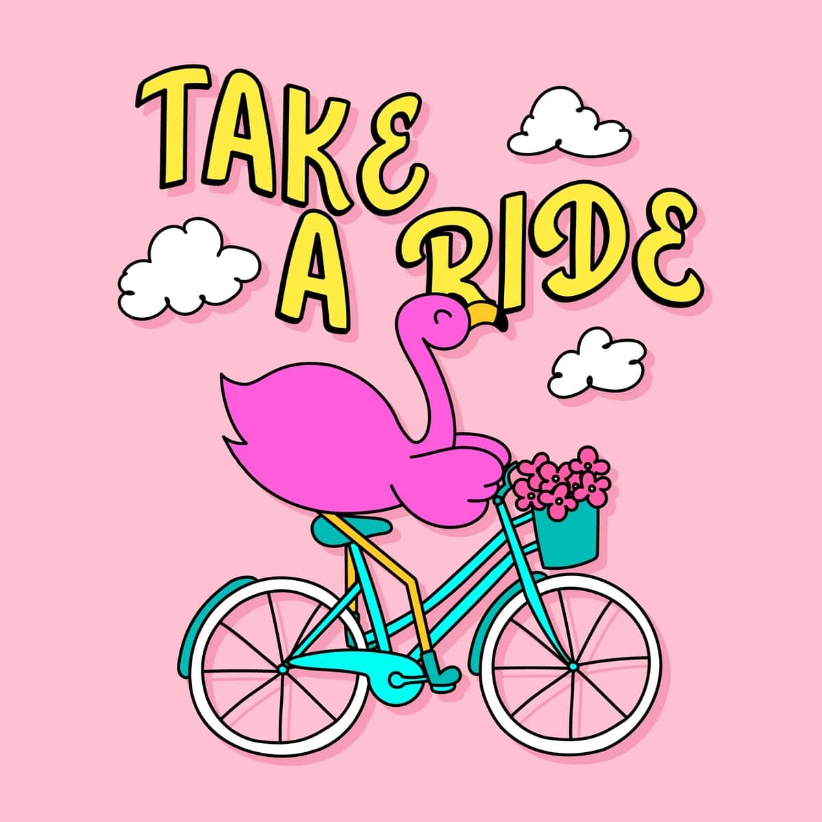 Flamingo qushi minadigan velosiped | Flamingo bird riding bike 1