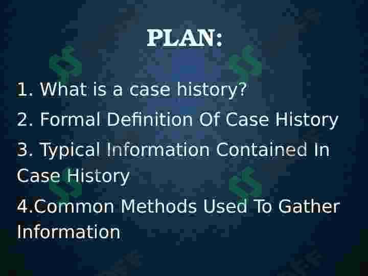 Taking a full case history 2