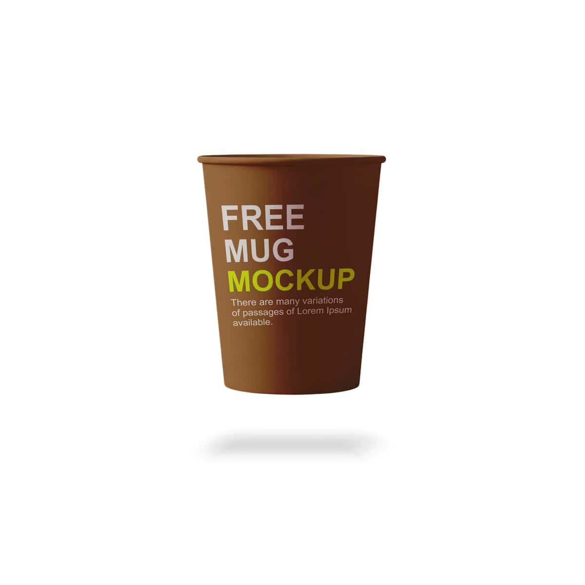 Haqiqiy jigarrang qog'oz stakan maketi | Realistic brown paper cup mockup branding 1