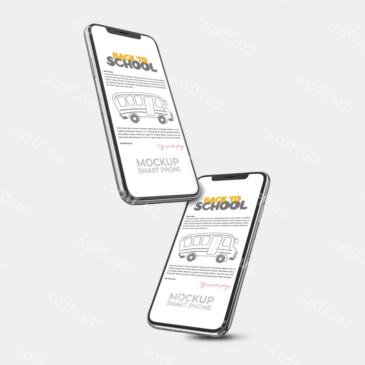 Orqa maktab modeli ikki smartfon | Back school model two smartphones 1