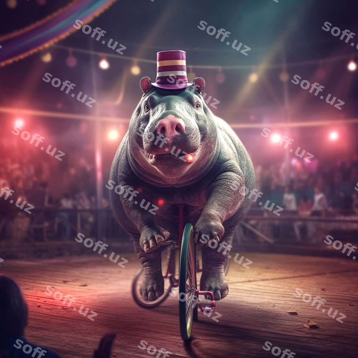 Orqa fonda gipopotam | Background hippopotamus 1