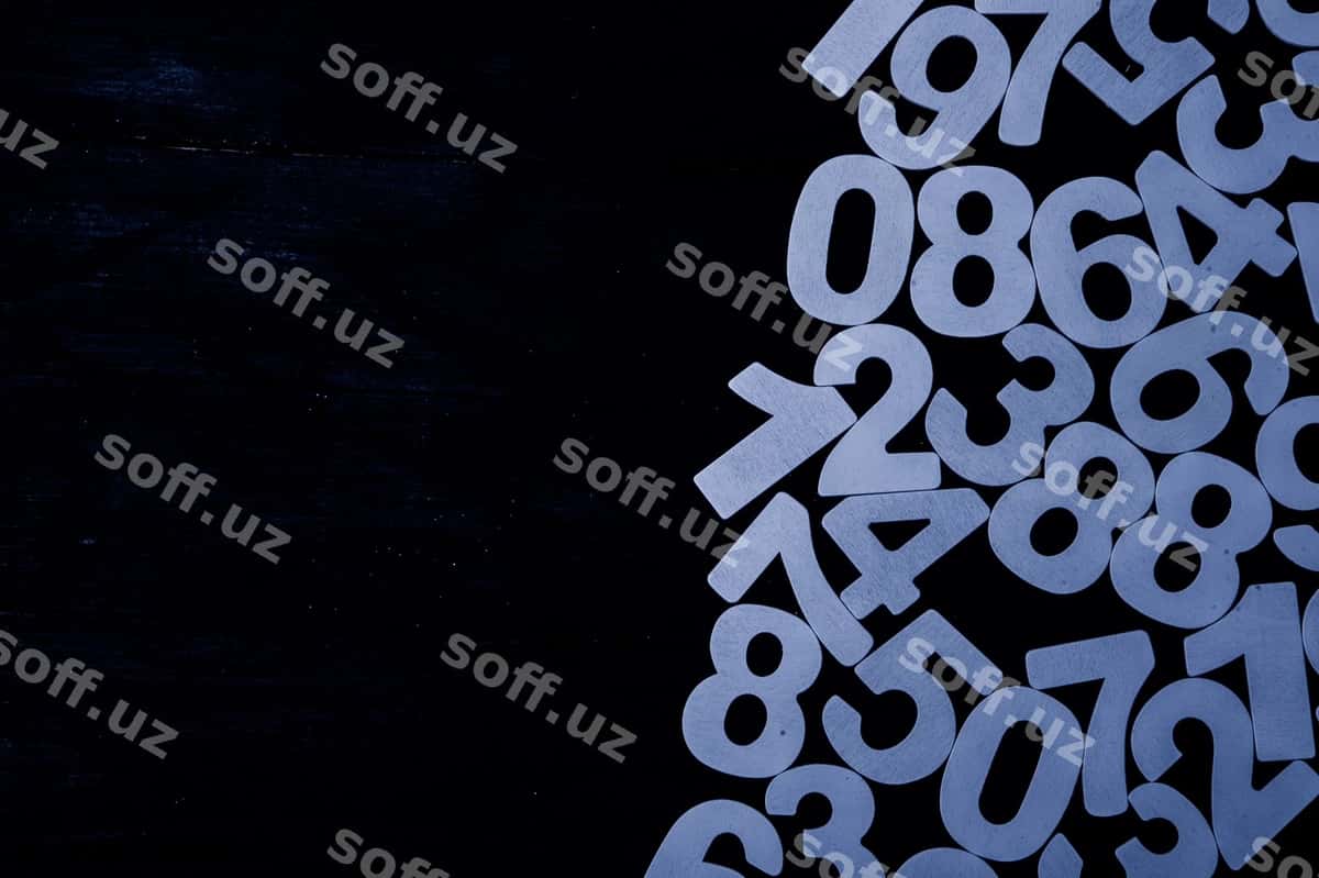 Orqa fonda nolddan to'qqizgacha sonlar | Background numbers from zero nine 1