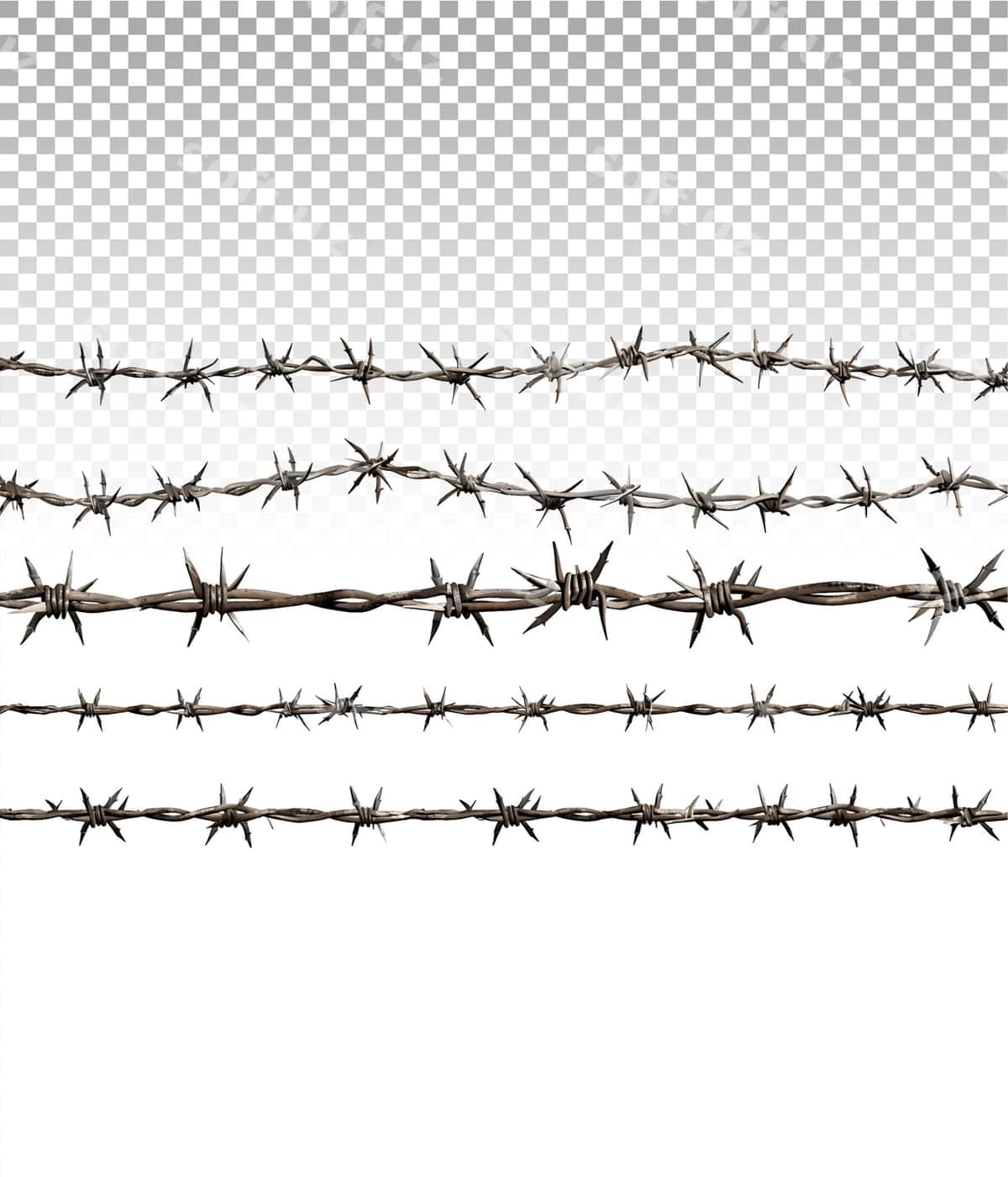 Biklamli drajbu ahtari ajralgan | Barbed wire fence isolated 1