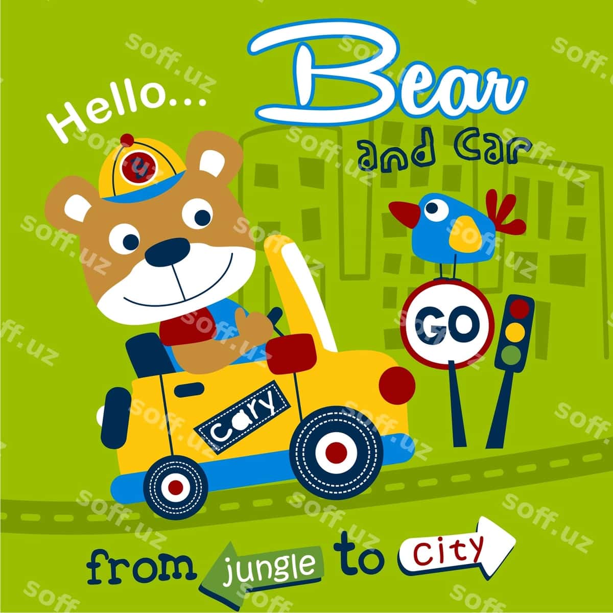 Ayiq mashina | Bear car 1