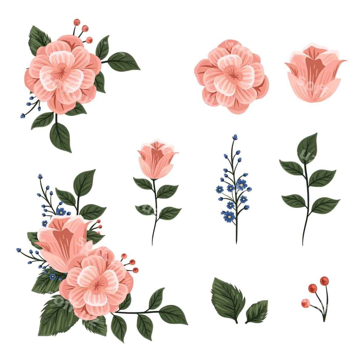 Chiroyli 2D guldasta | Beautiful 2d floral bouquet 1