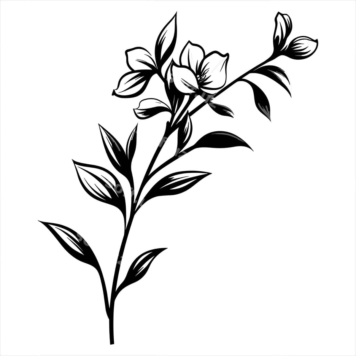 Go'zal oddiy vektor ikonka gullari | Beautiful simple icon vector flowers 1