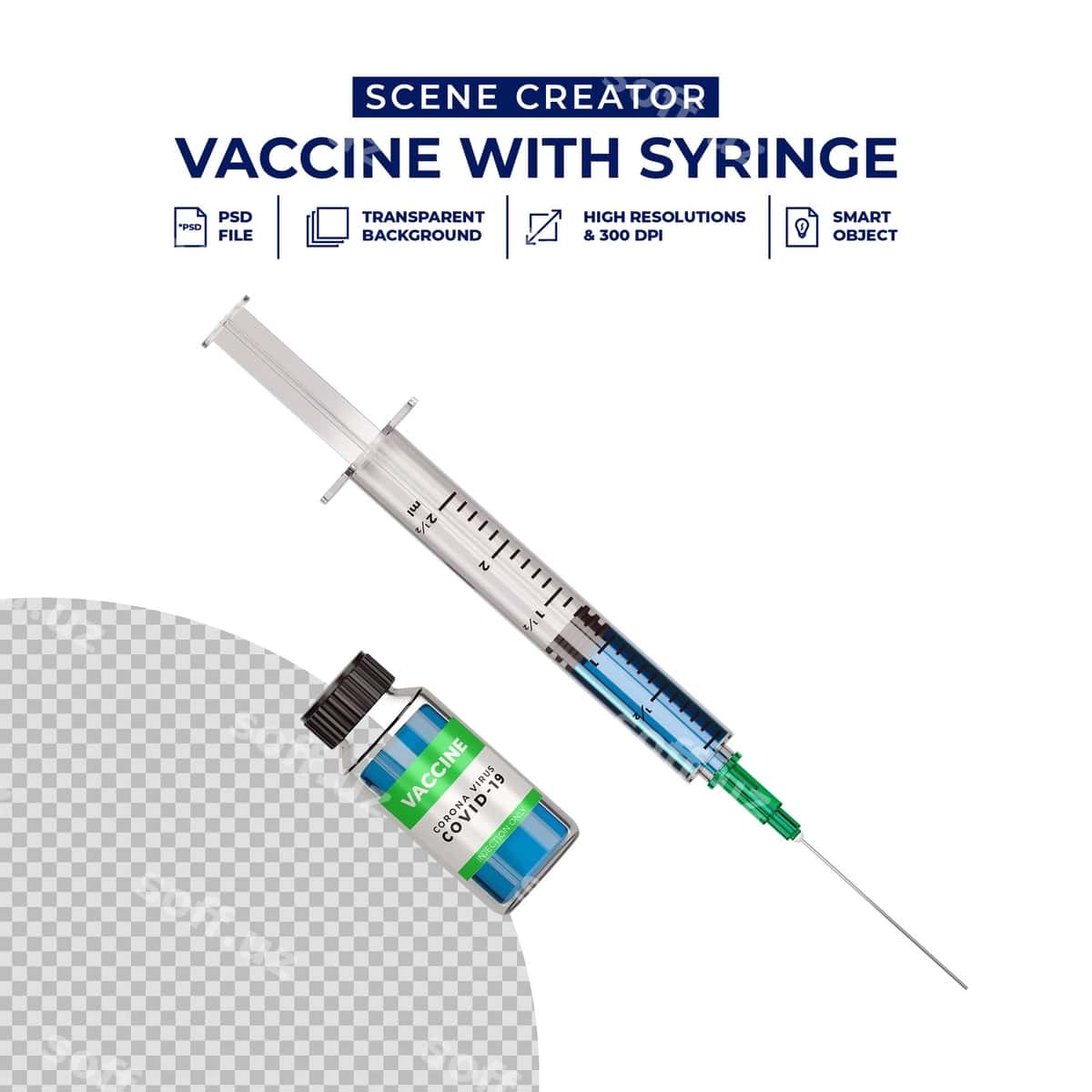 Chiroyli 3D dizaynli vaksina shiringa bilan | Beautiful vaccine with syringe 3d design 1