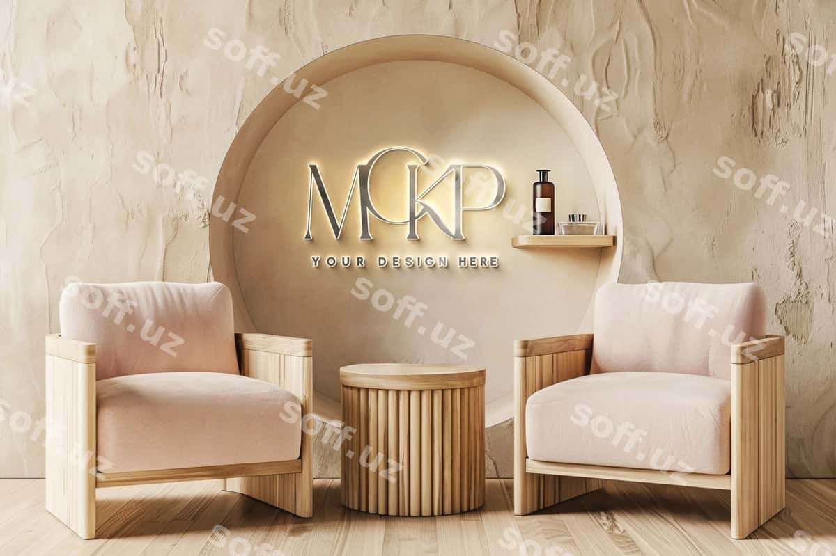 Kosmetik klinikasi xonasi mockup | Beauty clinic room mockup 1