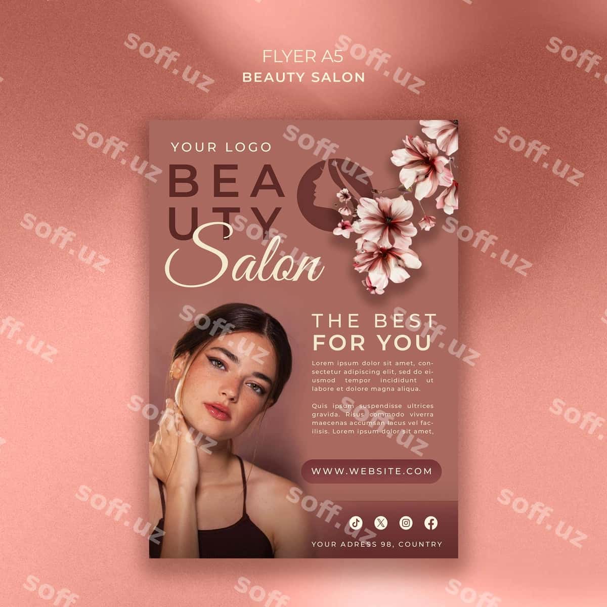 Chiroy salon shablon dizayni | Beauty salon template design 1