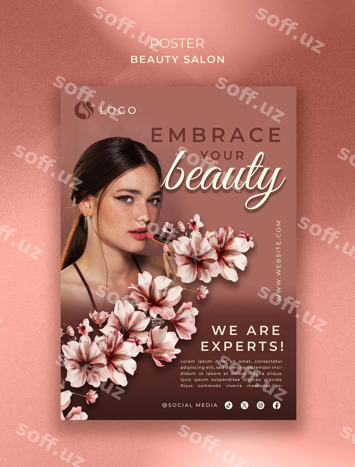 Chiroy salon shablon dizayni | Beauty salon template design 1