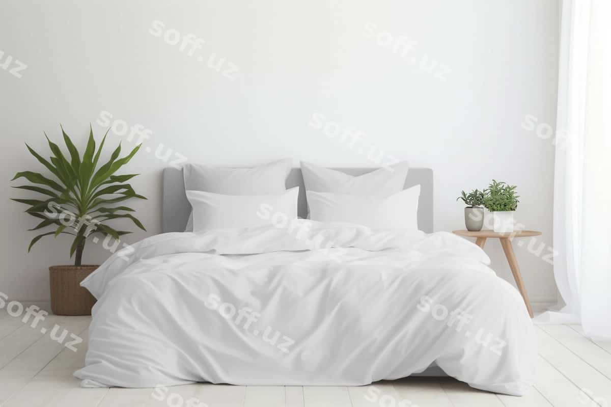 Yotoq matizlari interyer namunasi | Bed linen interior mockup 1
