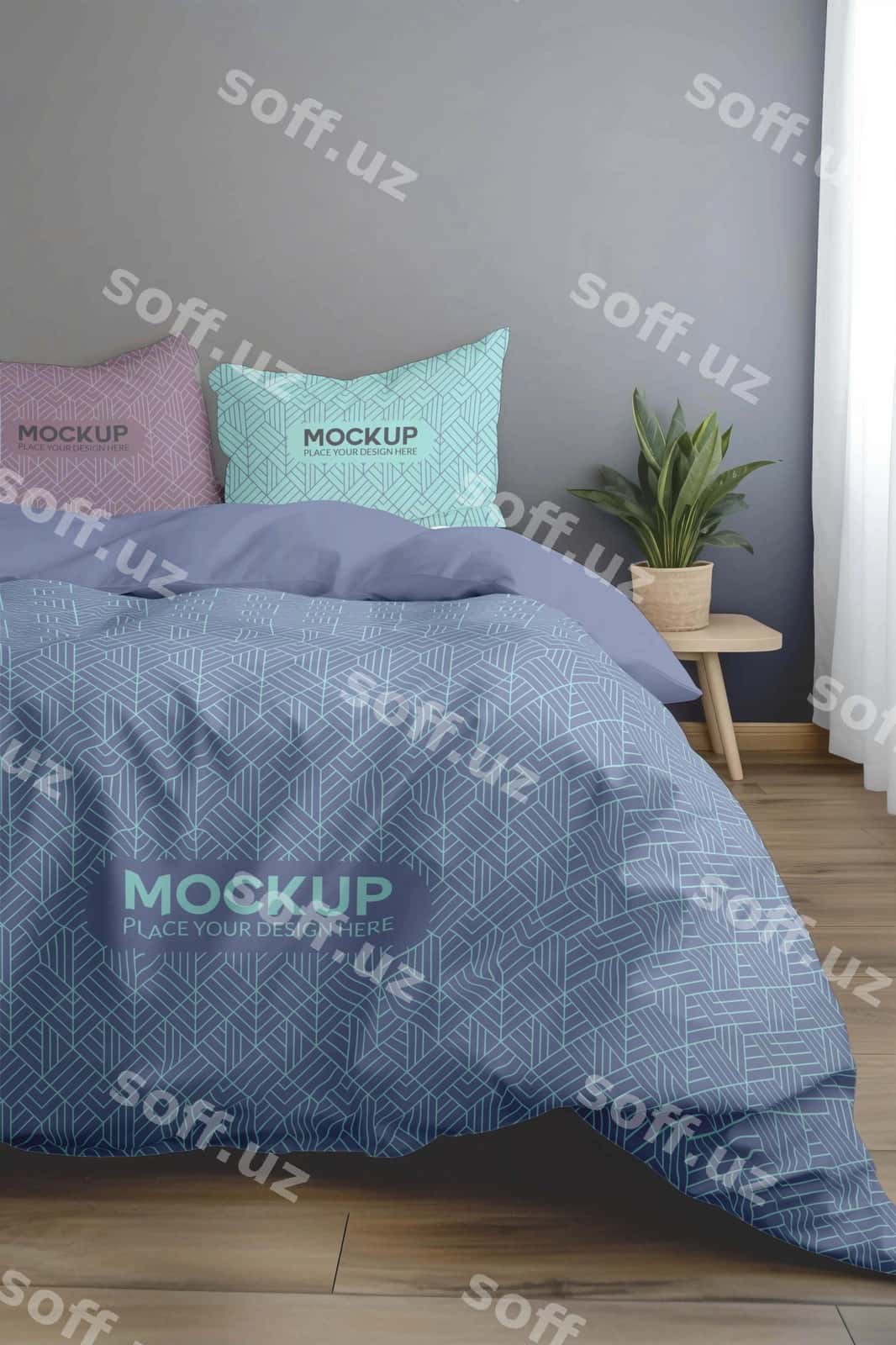 Yotoq to'plami prototipi | Bedding set mockup 1
