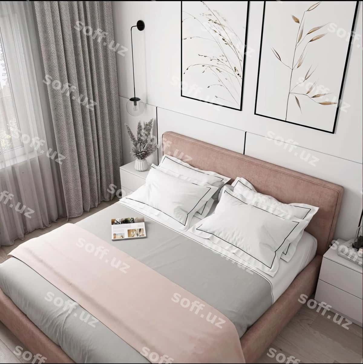 Yotoq xonasi bilan yotoq, kitob, yotoq | Bedroom with bed book bed 1