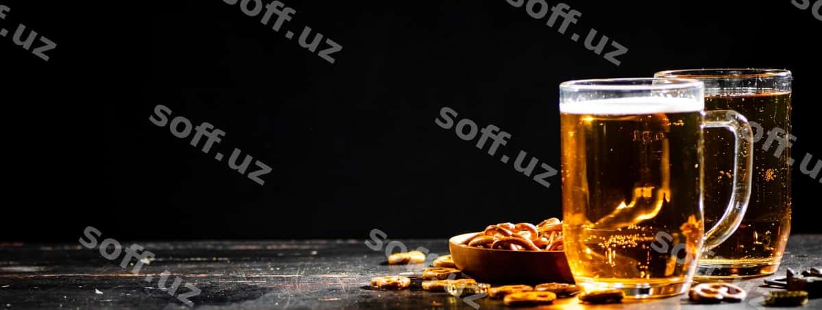 Pivo tuzli pretzel bilan | Beer with salty pretzels 1