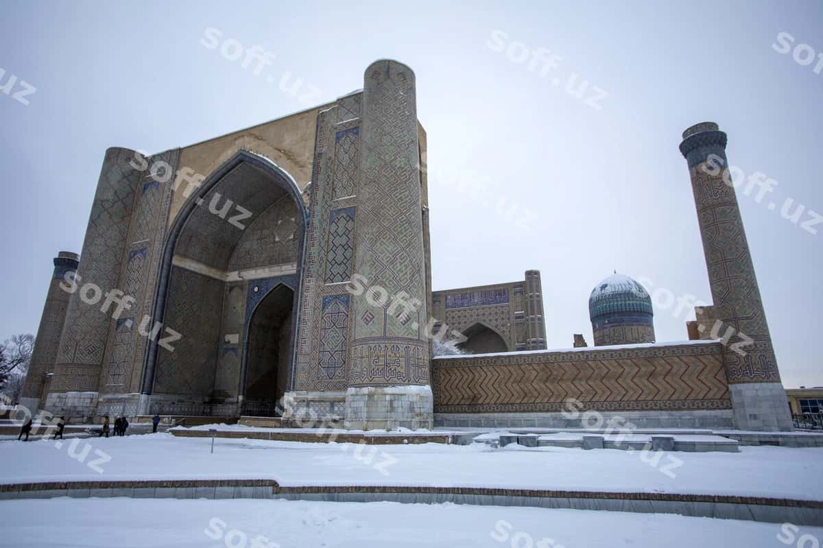 Bibixonum masjid qar | Bibikhanum mosque snow 1