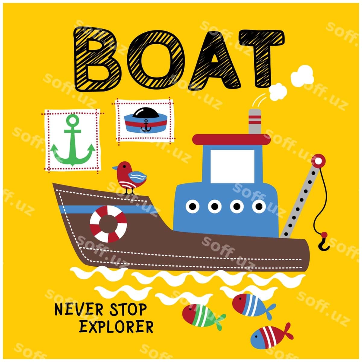 Katta qayiq dengizi komik kartun | Big boat sea funny cartoon 1