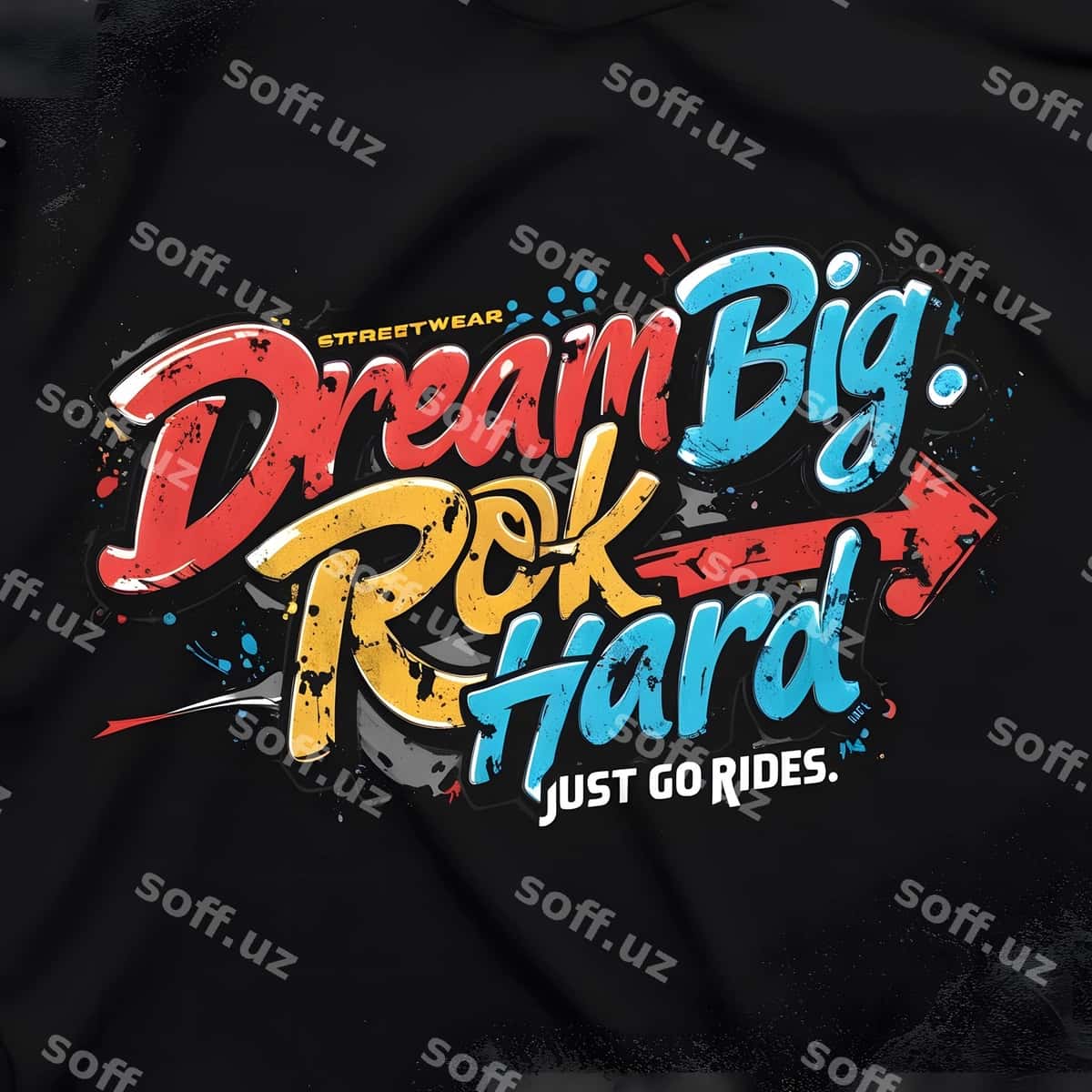 Katta arzimang, qiyinchilik bilan ishlangan futbolka dizayni | Big dream work hard tshirt design 1