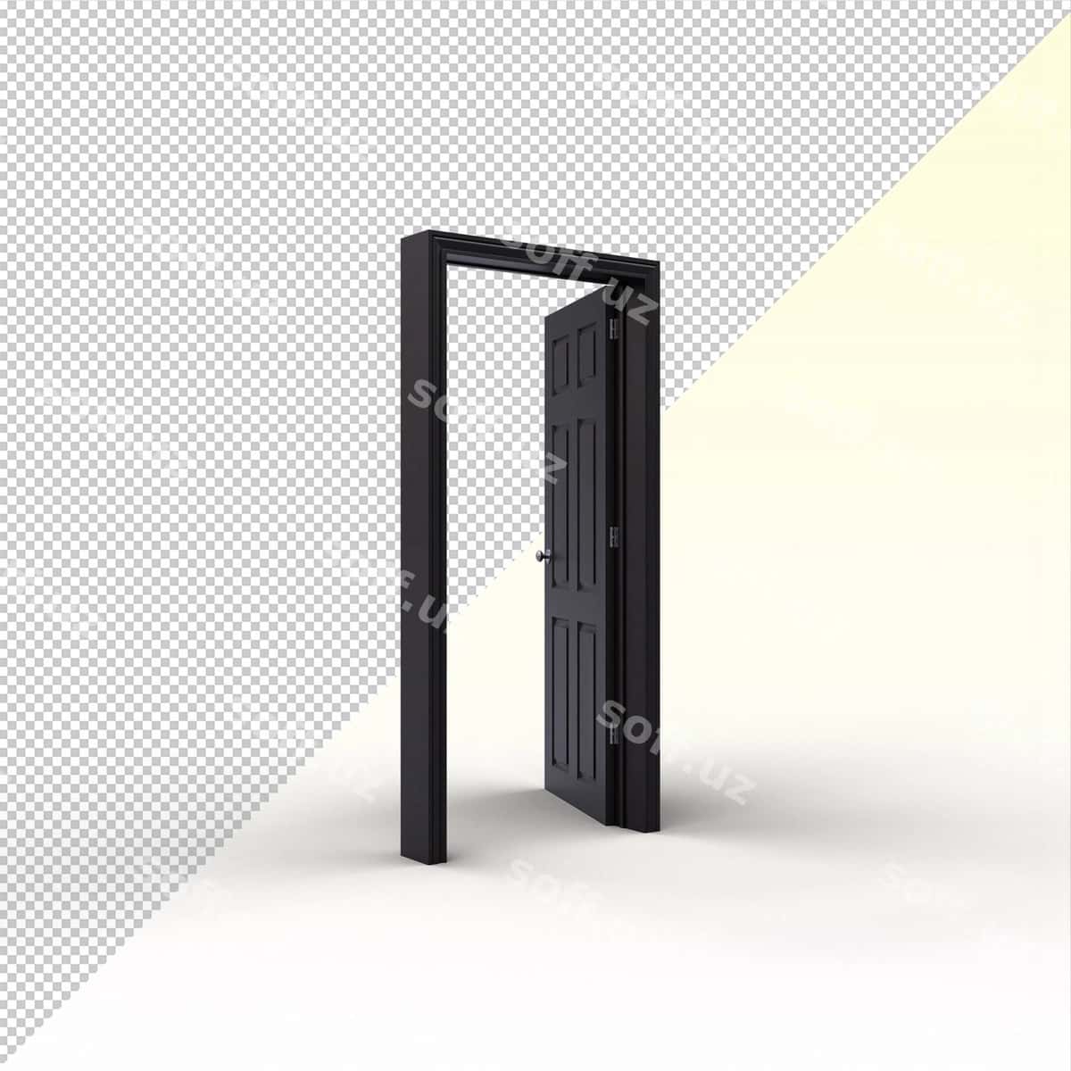 Qora ichki ochiq devor ramasi | Black interior open door frame 1