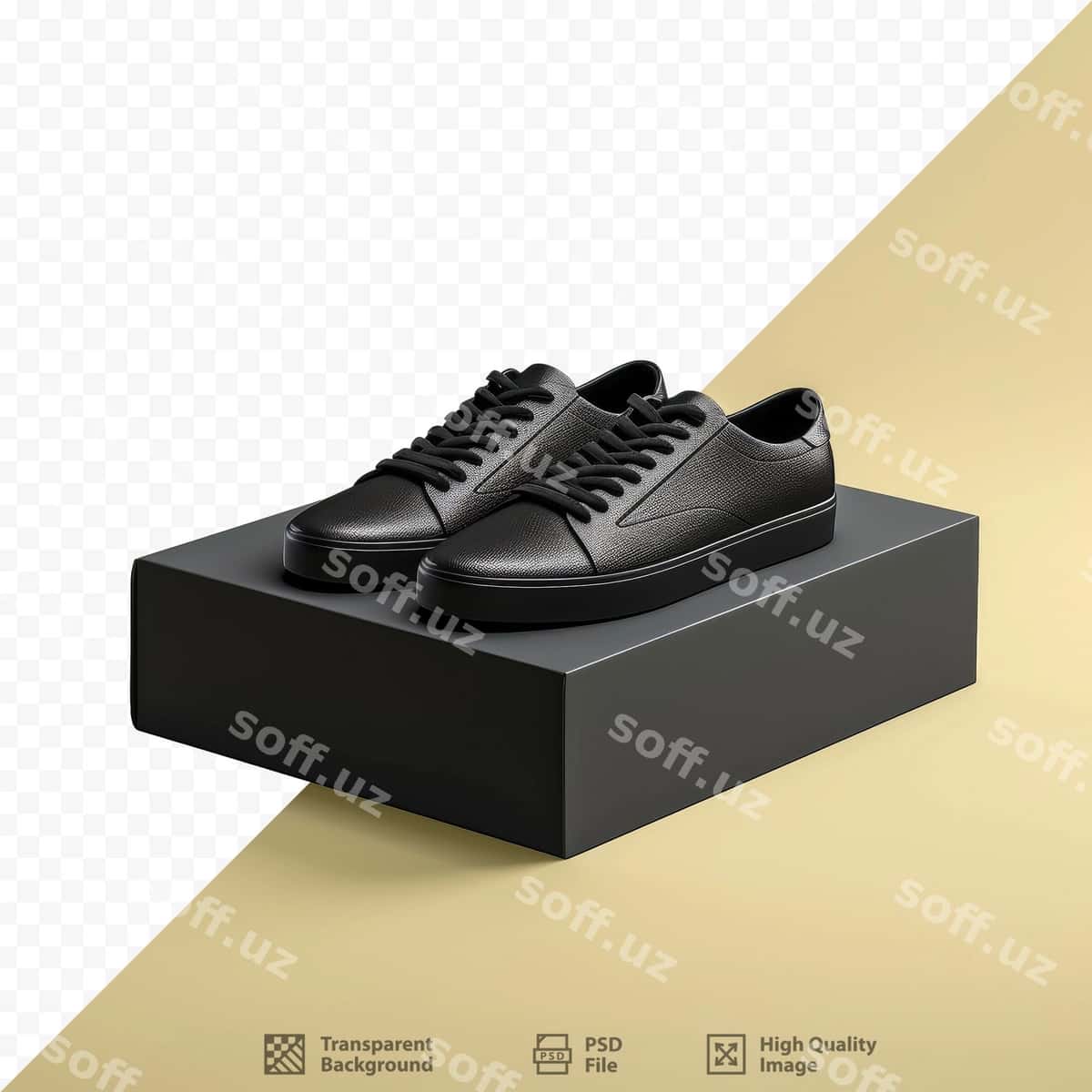 Qora oʻshiq qutisi ichida qora oʻshiq | Black shoe box with black shoe it 1
