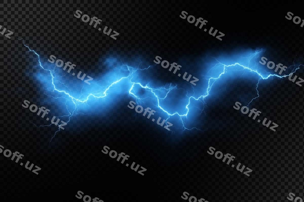 Koʻk shirgʻa qorongʻi orqa fonda | Blue lightning with dark background 1