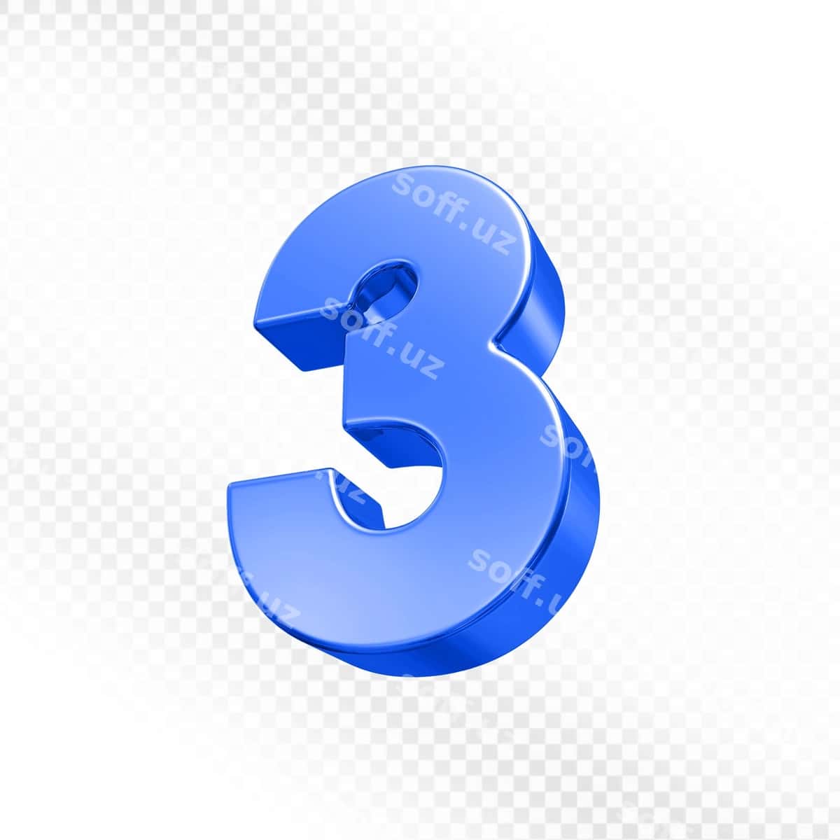 Ko'k 3-raqam | Blue number 3 1