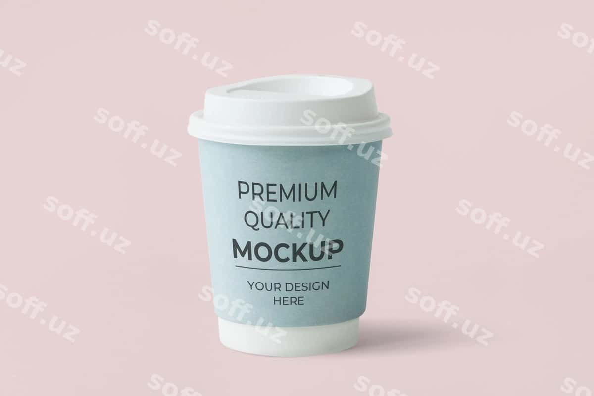 Ko'k qog'oz kofe stakichi | Blue paper coffee cup 1