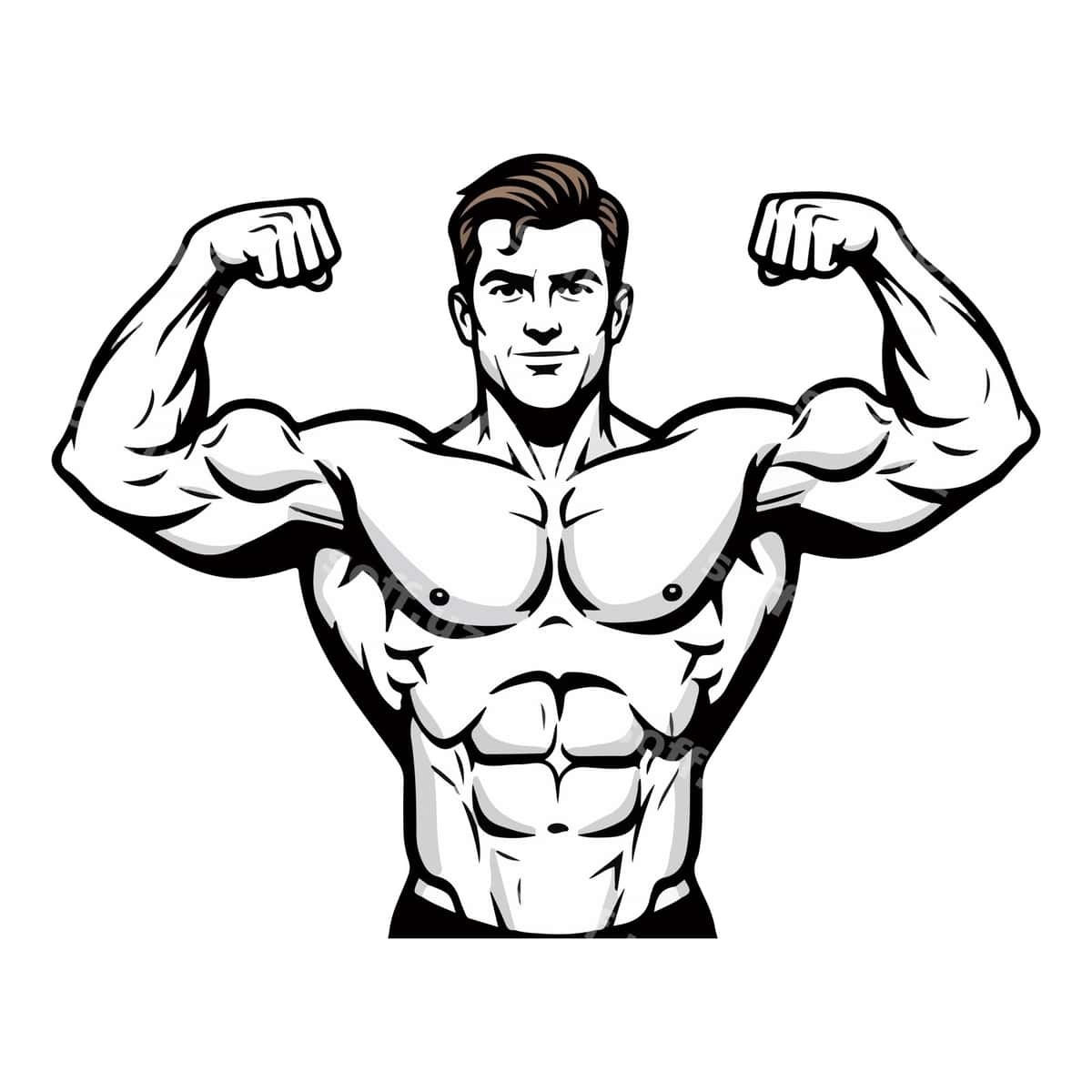 Bodiibilder bisepsini chuqur olayotgan | Bodybuilder flexing his biceps 1