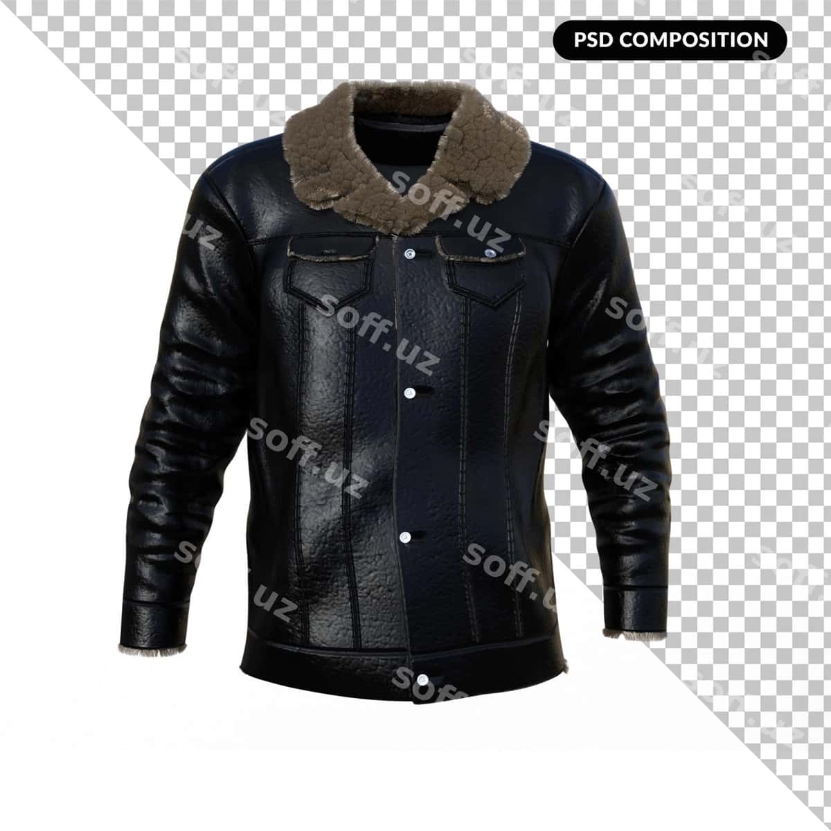 Bomber jaketi qorong'iq isolatsiya qilingan 3D | Bomber jacket dark isoalted 3d 1