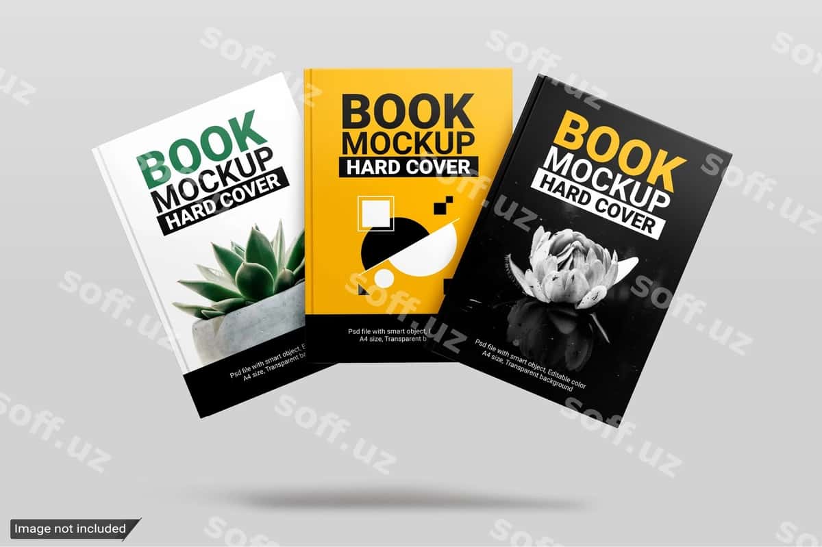 Kitob namunasi qattiq jild | Book mockup hard cover 1
