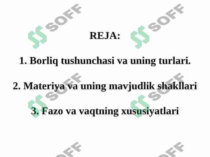 Borliq falsafasi 2
