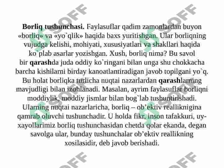 Borliq falsafasi 3