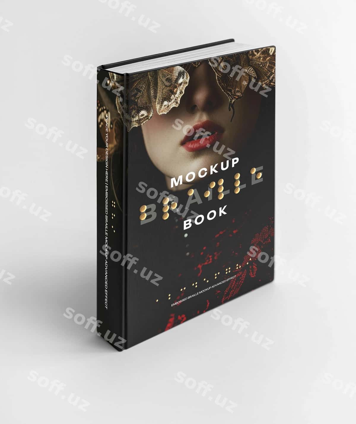 Braille kitobi ichki mockup | Braille book indoors mockup 1