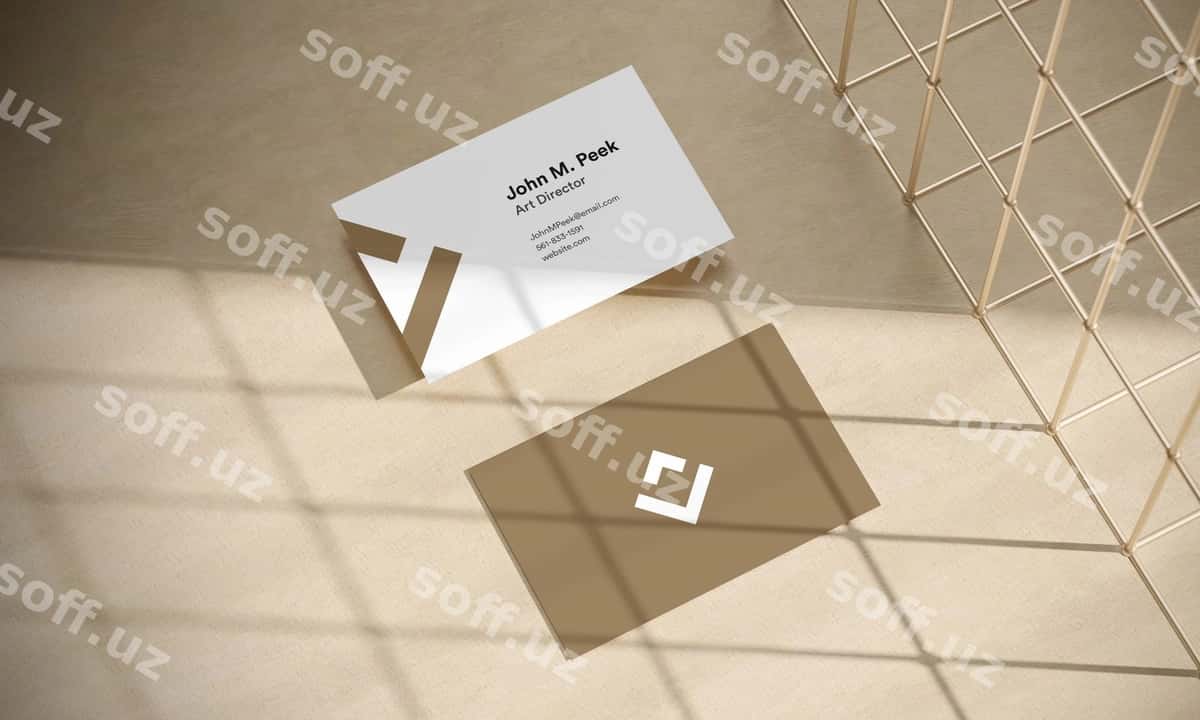 Kommert kartasi logotipi mockup | Business card logo mockup 1