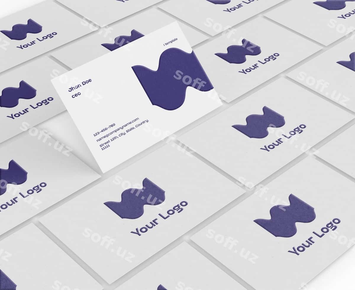Biznes karta maketi | Business card mockup 1