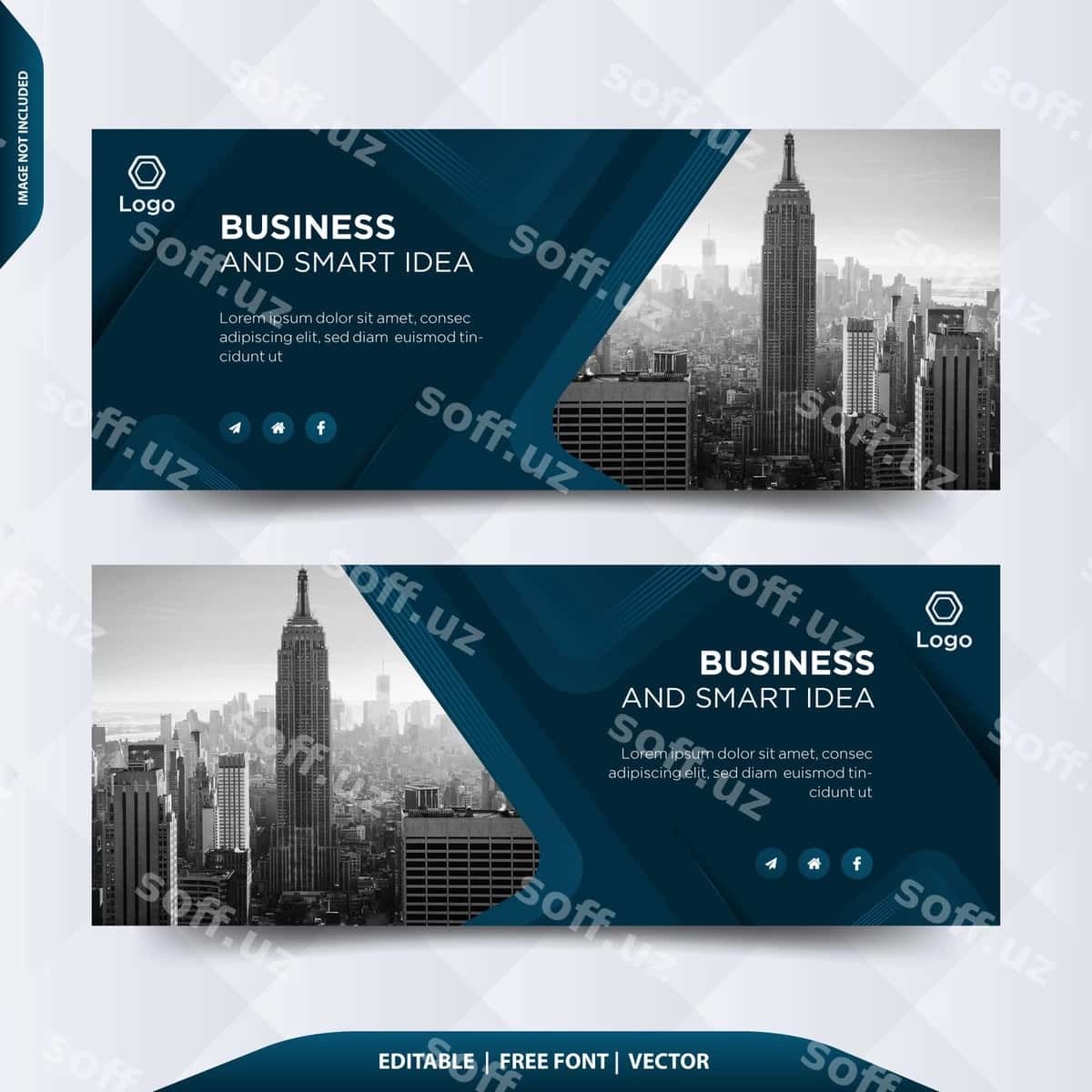 Biznes Facebook varaq qoriq sohiri | Business facebook cover header 1