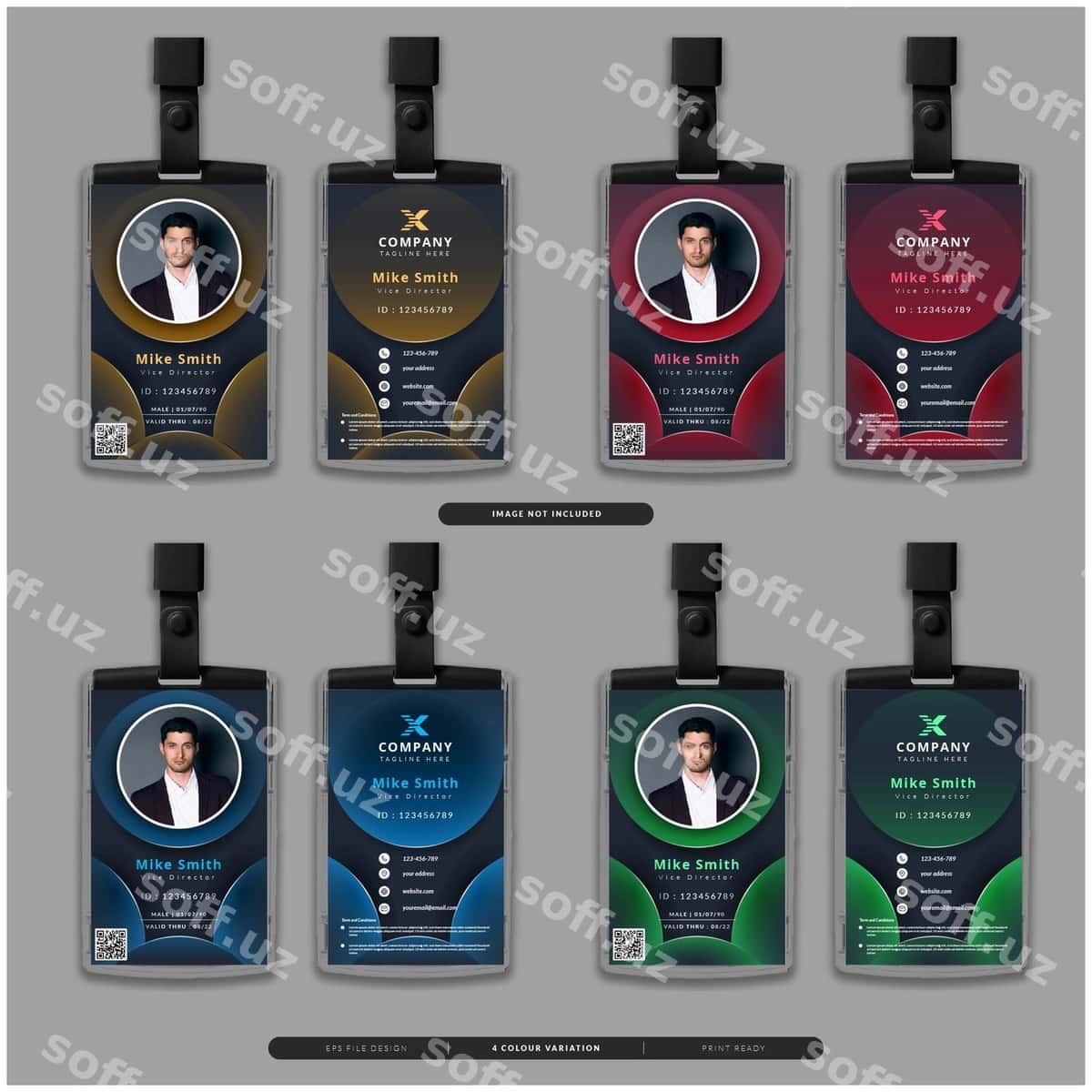Biznes identifikatsiya kartalari komplekti | Business id cards set 1