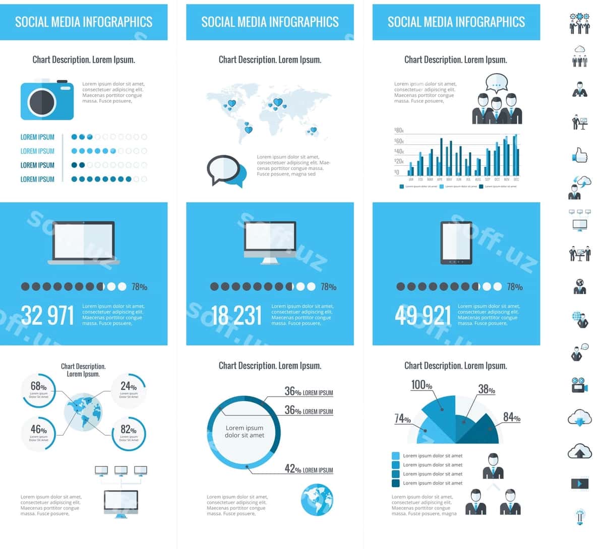Bisness infografika elementlari | Business infographic elements 1