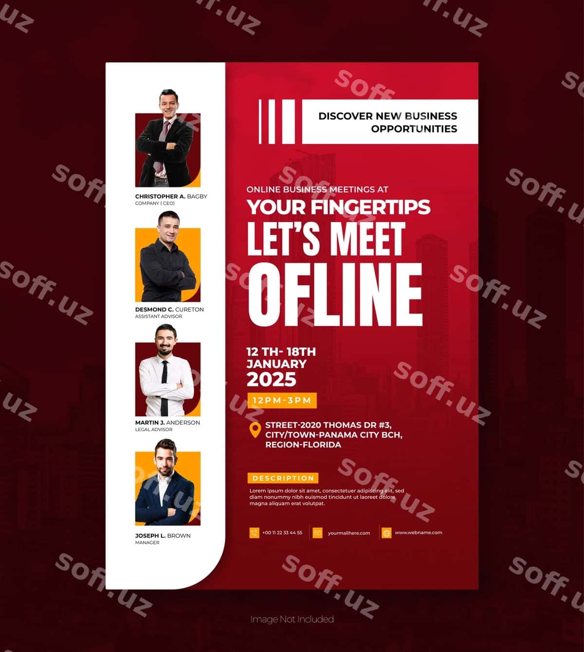 Biznes uchrashuv korporativ flyer dizayni | Business meeting corporate flyer design 1