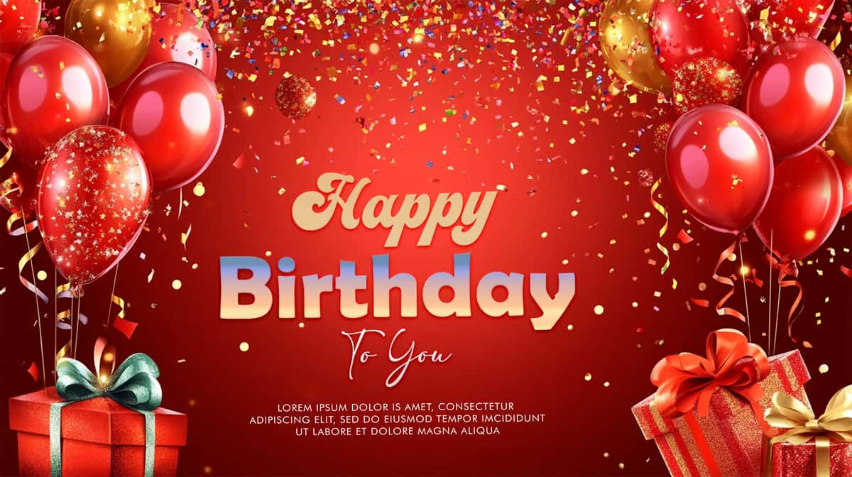 Tug'ilgan kun sharlari vektorli fon dizayni dekorativ elementlar bilan | Birthday balloons vector background design decorative elements with 1