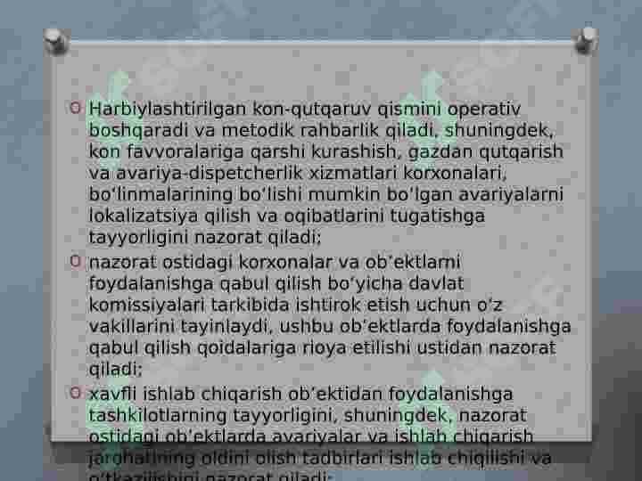 SANOAT XAVFSIZLIGI SOXADA LITSENZIYALASH 8