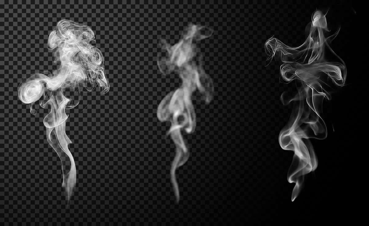 Haqiqiy oq tutun bug'lari to'plami | Realistic white smoke steam plumes collection 1