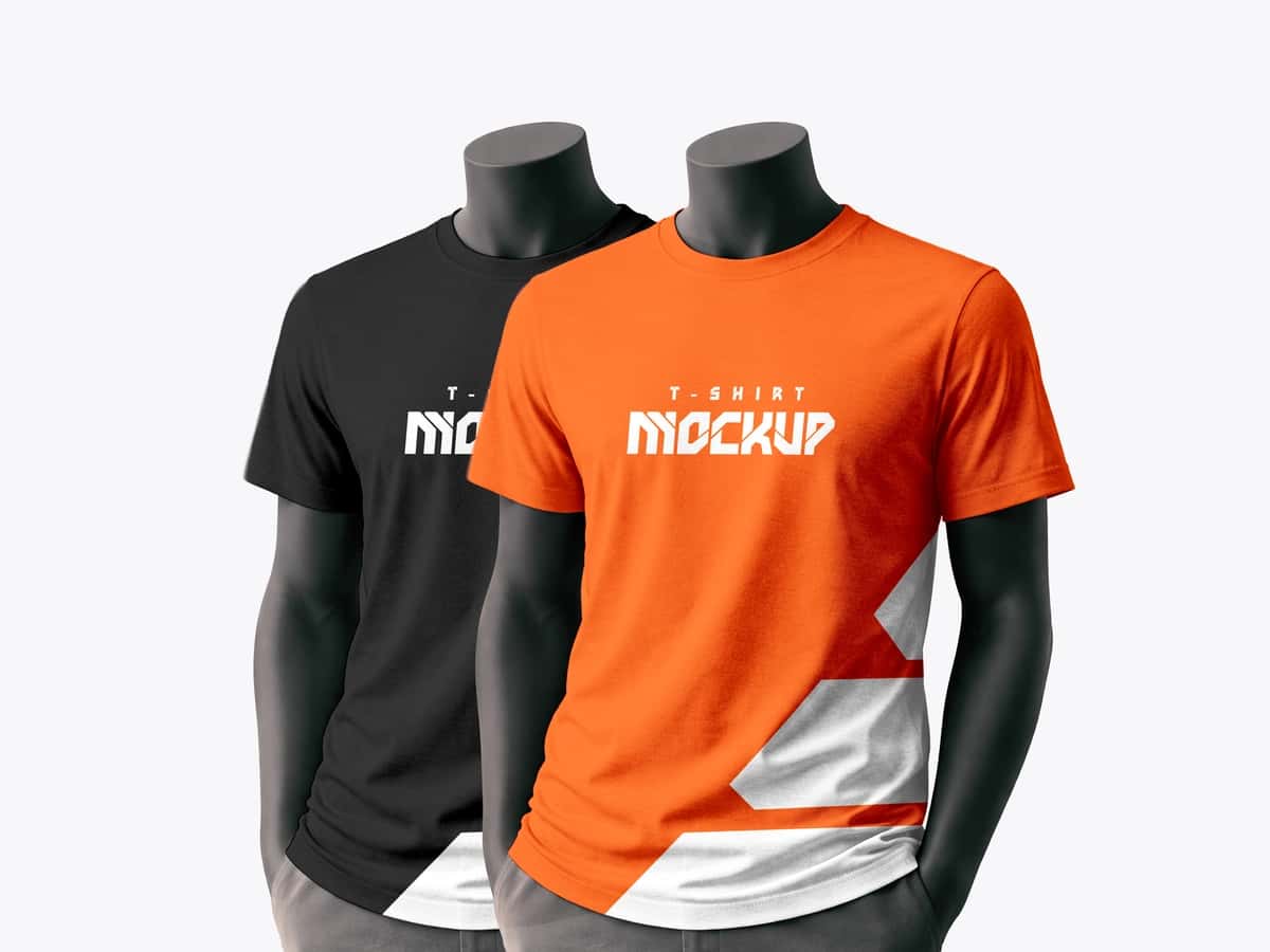Haqiqiy futbolka maketi shablonlari manekenlari kiyim brendi | Realistic t shirt mockup template mannequins apparel branding 1