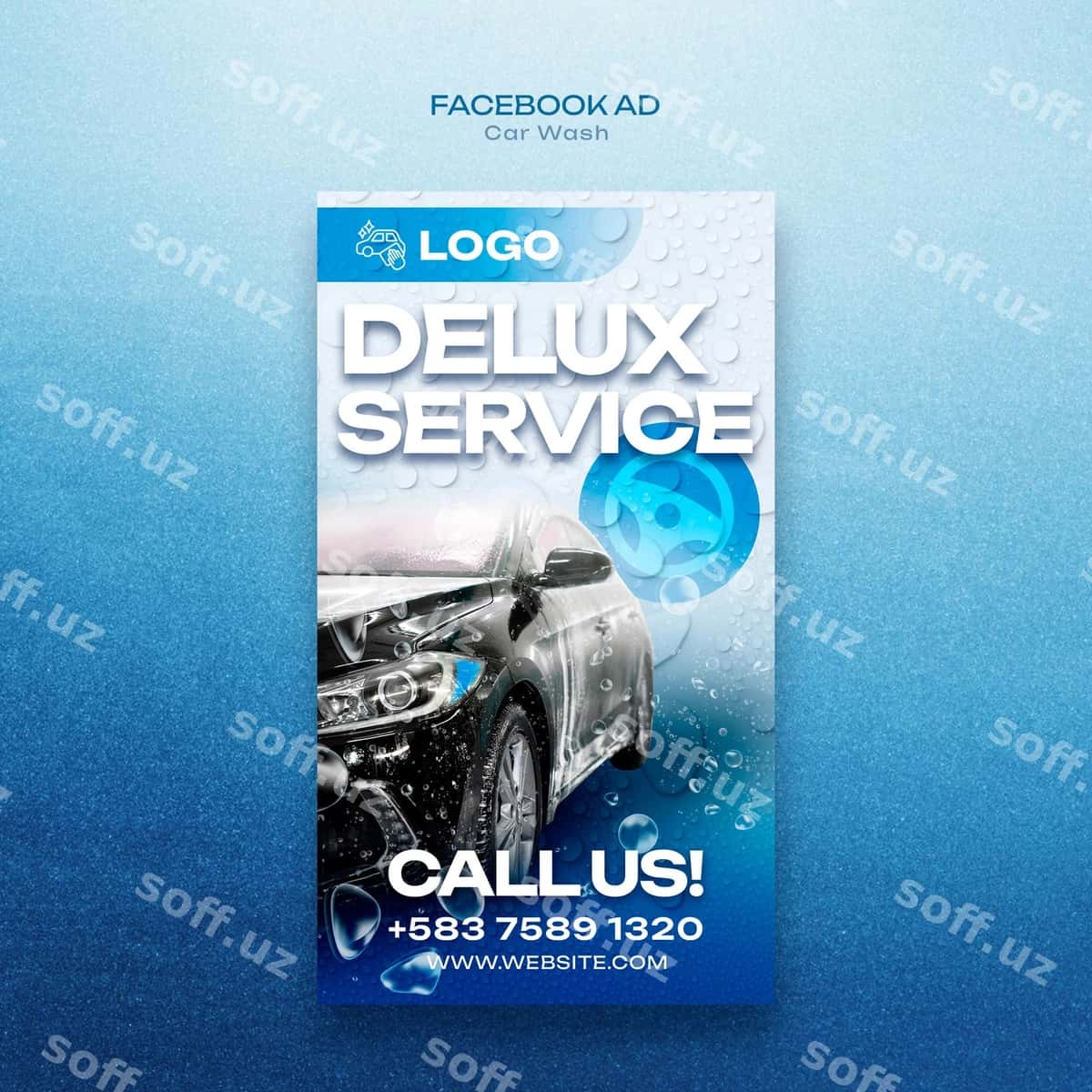 Mashina yuvish shablon dizayni | Car wash template design 1