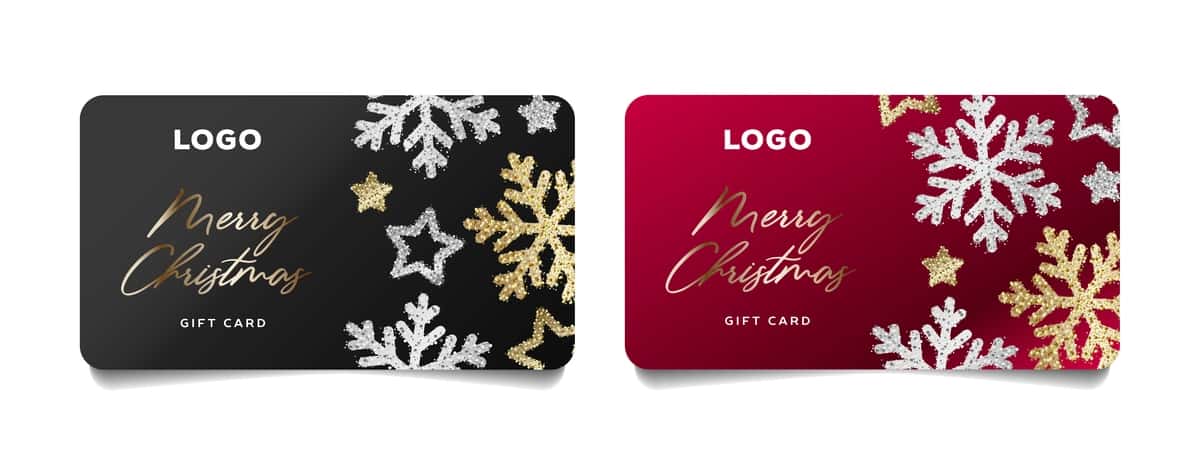 Yorqin illyustratsiyali qor parchalari bilan yangi yil tabriknomalarini o'rnating | Set greeting cards christmas new year with shiny illustration snowflakes 1