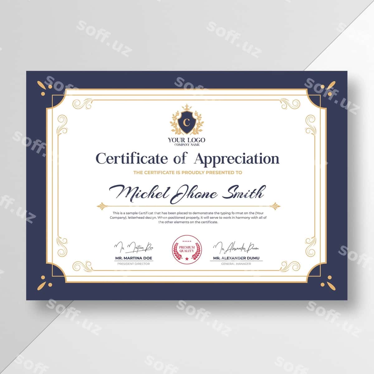 Qadr-qimmat sertifikati | Certificate appreciation 1