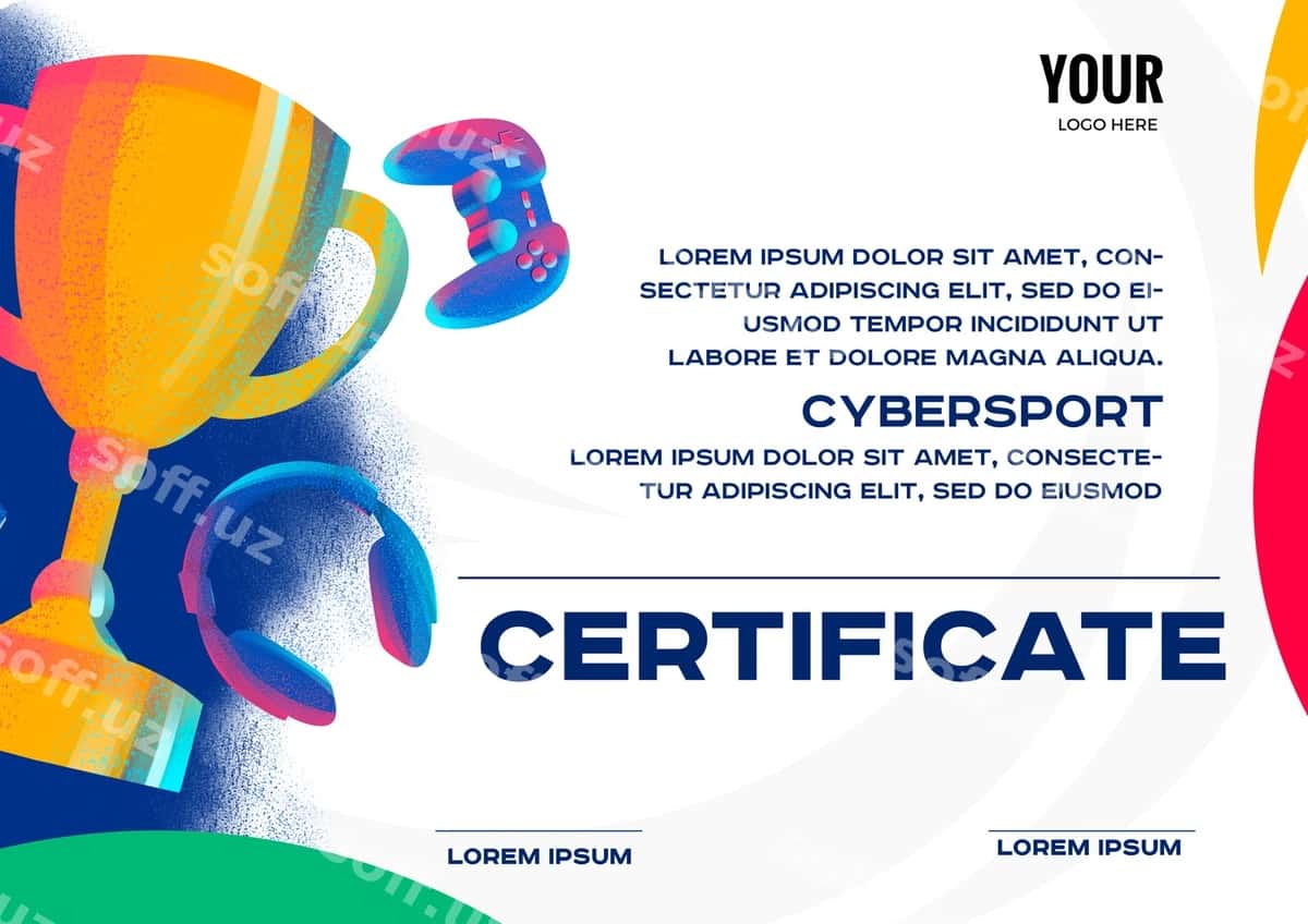 Sibersport Guvohnomasi | Certificate cybersport 1